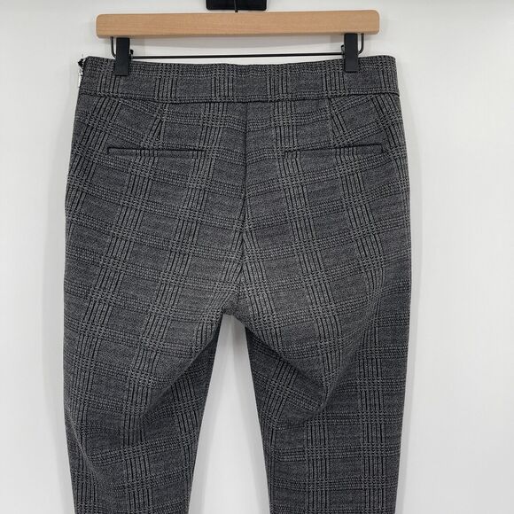 Ann Taylor Womens Pants Size 10 Gray Glen Check Plaid Side Zip Leggings - Picture 5 of 9